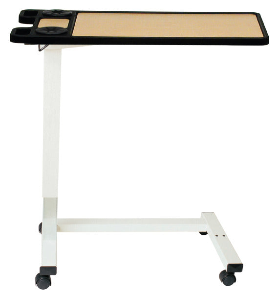 Premium Non-Tilt Overbed Table with U-Base - Multi-Feature Hospital Grade Medical Table by Drive Medical