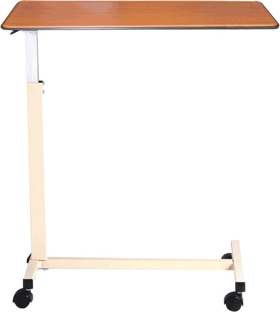 Drive Medical Non-Tilt Designer Overbed Table - Height Adjustable Hospital Bed Table
