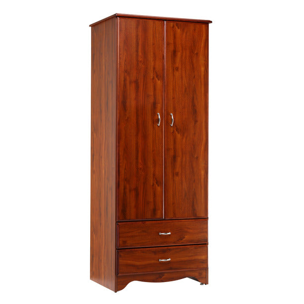 Drive Medical 2 Door 2 Drawer Wardrobe Cabinet - Patient Room Furniture with European Hinges & Ventilated Design