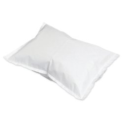 McKesson Deluxe Disposable Pillowcase - White 21 x 30 Inch Standard Size - Case of 100