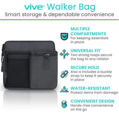 Ergonomic Rollator Bag - Mobility Storage