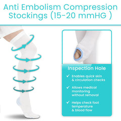 Thigh High Anti Embolism Stockings 15-20mmHg