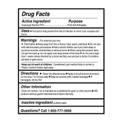 Medical Grade Isopropyl Rubbing Alcohol - First Aid Antiseptic Solution