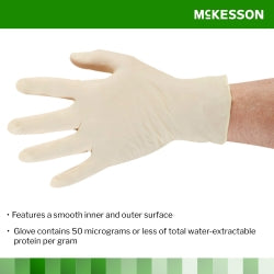 Powder-Free Latex Exam Gloves - Smooth, Beaded Cuff, Ambidextrous, Non-Sterile