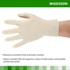 Powder-Free Latex Exam Gloves - Smooth, Beaded Cuff, Ambidextrous, Non-Sterile