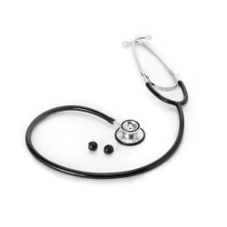 Professional Aluminum Chestpiece Stethoscope - Double-Sided Diagnostic Tool for Medical Professionals, 22 Inch, Black