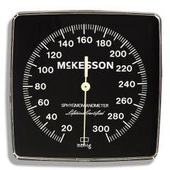 LUMEON Aneroid Blood Pressure Gauge - 6 Inch Luminescent Dial, 300mmHg, Chrome-Plated
