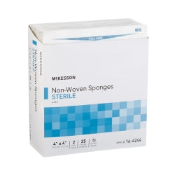 Sterile Nonwoven Gauze Sponges 2x2 - 4-Ply Medical Grade Wound Care Dressing (2400 Count)