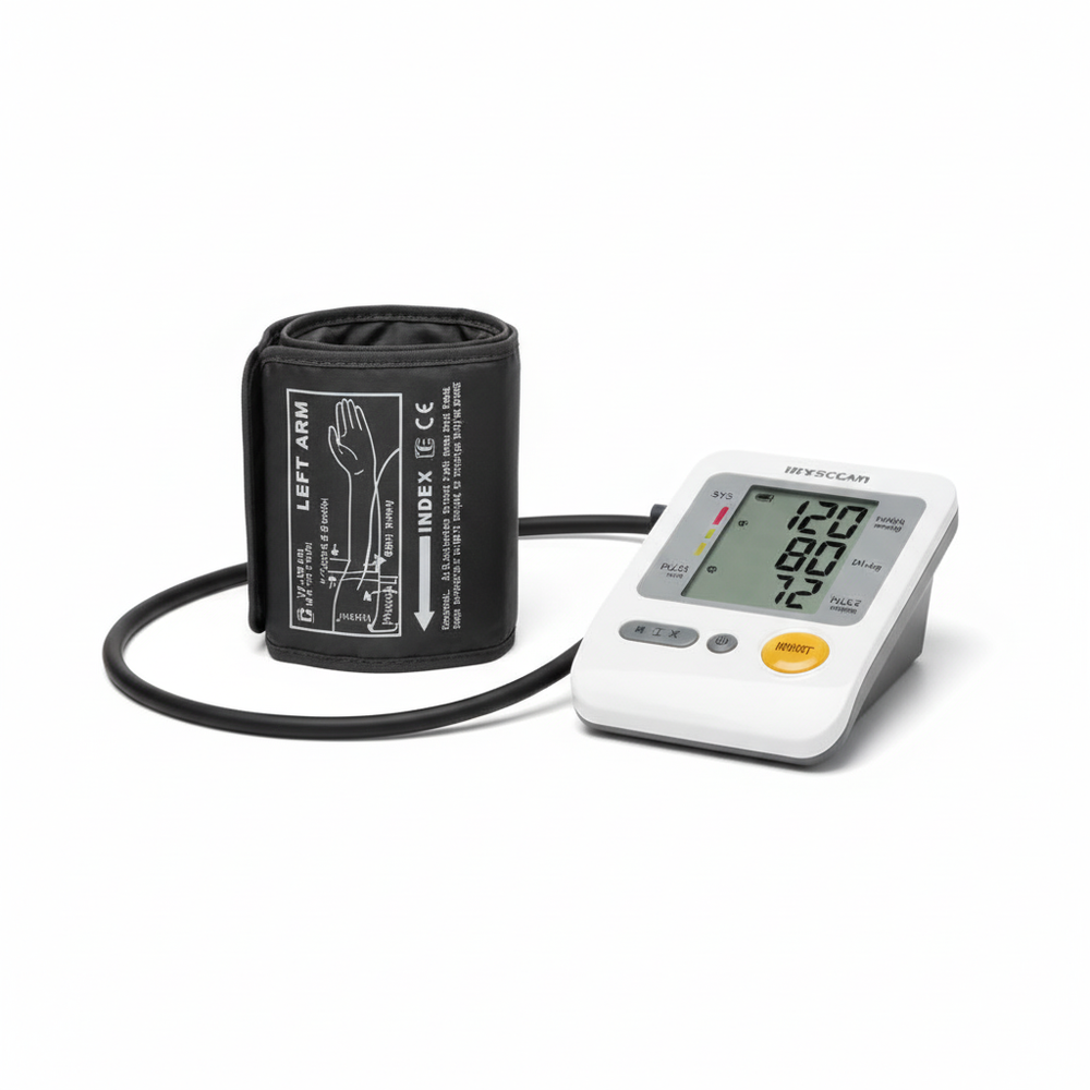 45-degree angle showing gauge and cuff