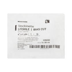 McKesson Bias Cut Stockinette 4" x 4 Yards - Sterile 100% Cotton Beige Surgical Stockinette