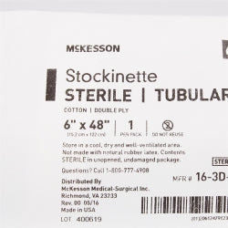 Sterile Surgical Stockinette - Double Ply Cotton Knit Tubular Bandage (Multiple Sizes Available)