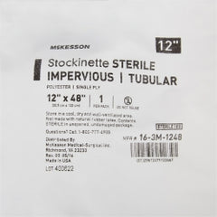 McKesson Sterile Impervious Surgical Stockinette 12x48 Inch - Textured Polyester