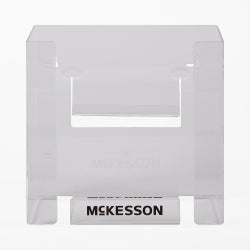 Glove Box Holder Wall Mount 2-Box Capacity - Clear Plastic, Horizontal/Vertical, Latex-Free - 4x10x10.75 Inch