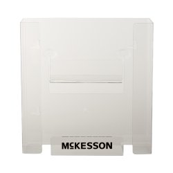 Glove Box Holder Wall Mount 2-Box Capacity - Clear Plastic, Horizontal/Vertical, Latex-Free - 4x10x10.75 Inch
