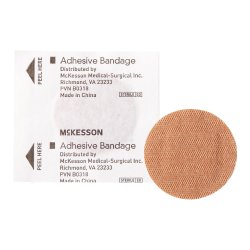 Premium Fabric Round Adhesive Spot Bandages - Sterile Wound Care Protection, 1 Inch Diameter