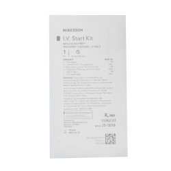 Disposable I.V. Start Kit Sterile - Complete IV Insertion Tray with Tegaderm & ChloraPrep