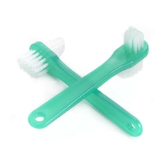 Professional 2-Sided Denture Brush - Dual Bristle Design for Complete Denture Cleaning