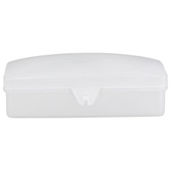Clear Polypropylene Soap Dish with Hinged Lid - 4 x 2.625 x 1.25 Inch