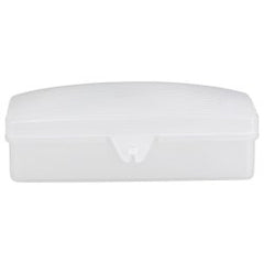 Clear Polypropylene Soap Dish with Hinged Lid - 4 x 2.625 x 1.25 Inch