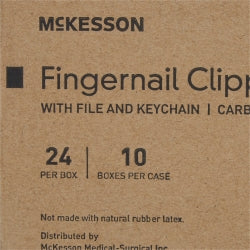 Professional Fingernail Clippers with File & Keychain - Curved Jaw Design (12.4 x 54.4 x 13.5 mm)