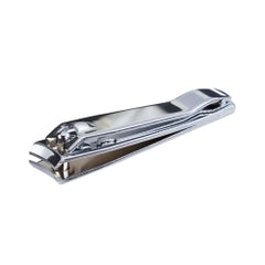 Professional Toenail Clippers with File - Curved Jaw Thumb Squeeze Design