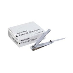 Professional Toenail Clippers with File - Curved Jaw Thumb Squeeze Design