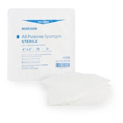 Sterile Nonwoven Gauze Sponges 4x4 - 4-Ply Medical Grade Cotton Wound Care Dressing