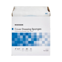 Sterile Nonwoven Cover Dressing Sponges - Absorbent Wound Care with Rayon/Cellulose Core (2 per Pack)