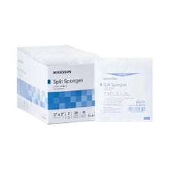 High Absorbent Split Sponge - Polyester Rayon Blend for Wound Care & Medical Tubes