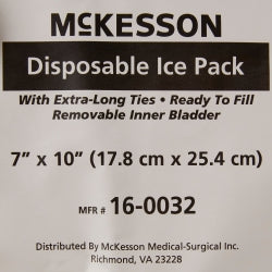 Disposable Ice Bag with Ties - 7x10 Inch Reusable Cold Therapy Pack