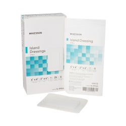 Premium Adhesive Rectangle Island Dressing - Sterile Non-Adherent Wound Care Bandage