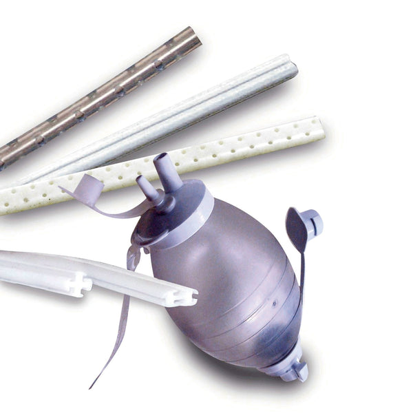 4-Channel Fluted Wound Drain Tube with Trocar - Sterile Silicone Surgical Drain (10Fr, 15Fr, 19Fr Available)