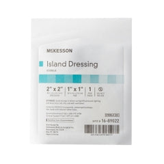 McKesson Sterile Adhesive Island Dressing - 2x2 Inch - Non-Adherent Wound Pad with Breathable Border - FSA/HSA Eligible
