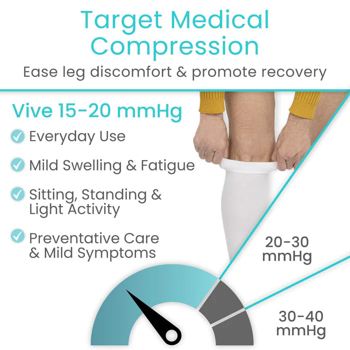 Knee High Anti Embolism Stockings 15-20mmHg
