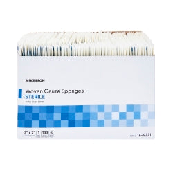 Sterile Gauze Sponges - 100% Cotton, Latex-Free Wound Dressing (Multiple Sizes Available)