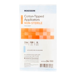 Cotton Tip Applicators Wood Shaft Non-Sterile - Swabsticks with Measurement Ruler