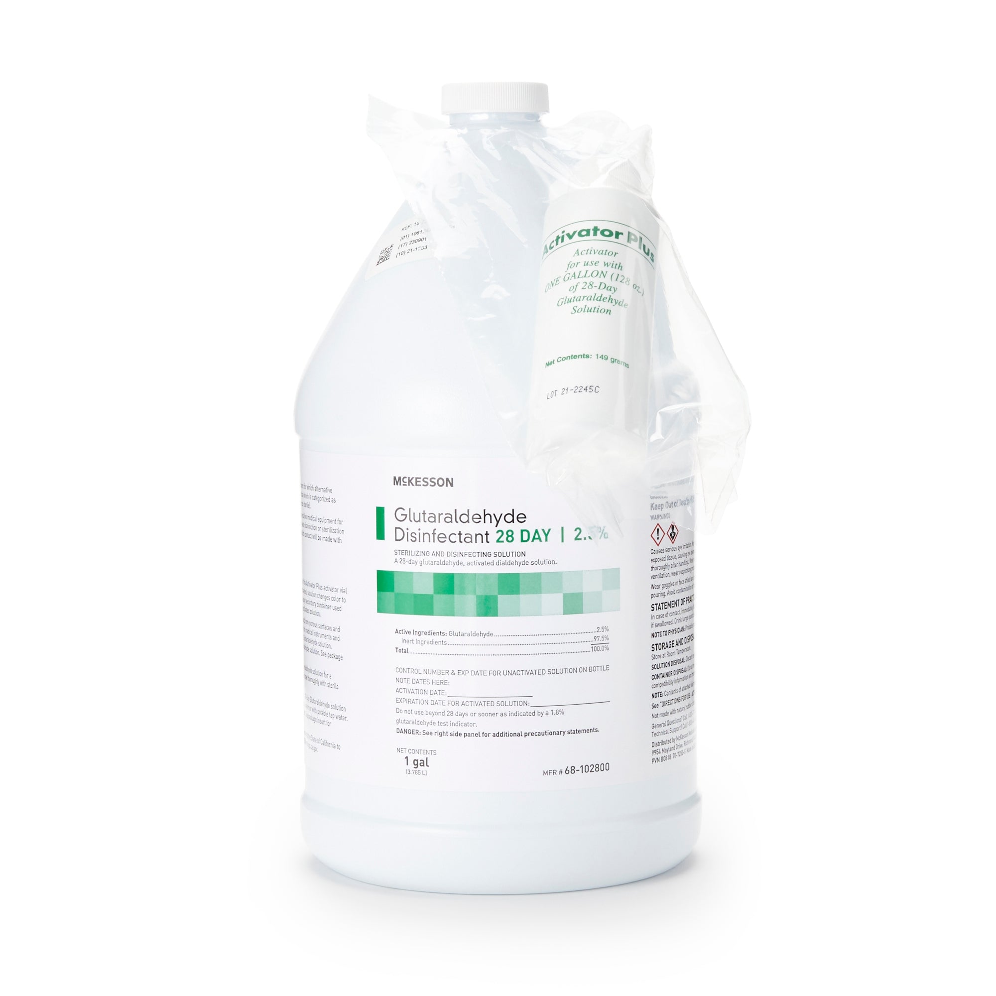 McKesson 28-Day 2.5% Glutaraldehyde Sterilizing and Disinfecting Solution - 1 Gallon High-Level Disinfectant