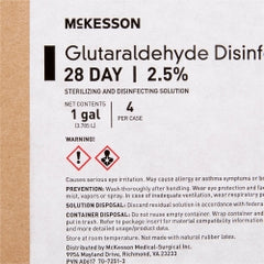 McKesson 28-Day 2.5% Glutaraldehyde Sterilizing and Disinfecting Solution - 1 Gallon High-Level Disinfectant