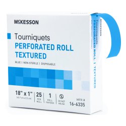 Disposable Non-Sterile Tie Tourniquet Band on Roll, 18 Inch - Box of 25