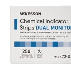 Dual Monitor Sterilization Chemical Indicator Strips - Steam & EO Compatible - 250 Count