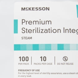 Steam Sterilization Chemical Integrator Strips - Class 5 Color Bar Indicator for All Processing Times