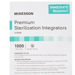 McKesson Class 5 Steam Sterilization Chemical Integrator Strip, 4 Inch - Case of 1000
