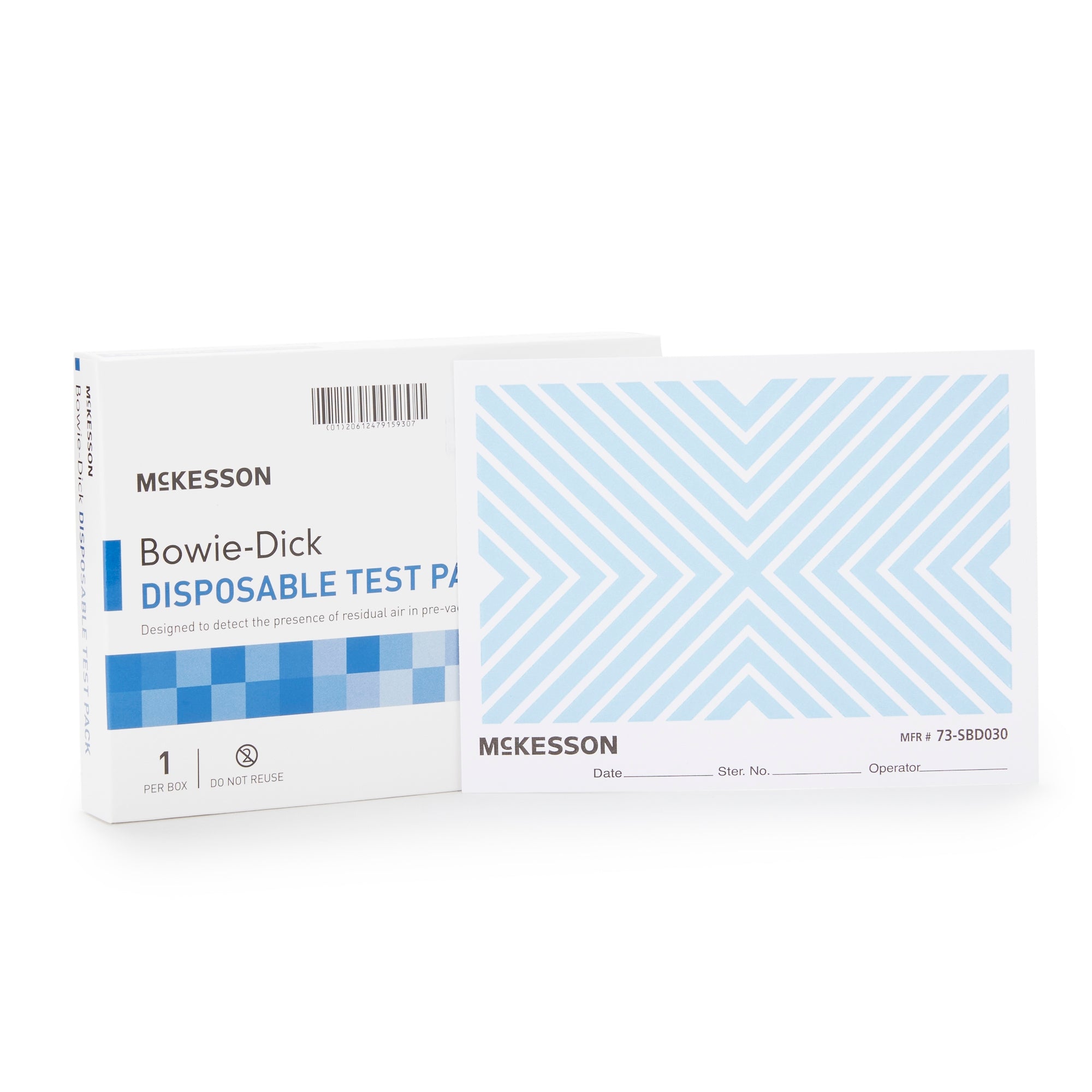 Disposable Bowie-Dick Type Test Pack for Pre-Vacuum Steam Sterilizers - Class 2 Chemical Indicator