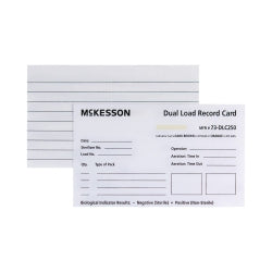 McKesson Dual Load Sterilization Record Card - Multi-Parameter Chemical Indicator, 3 x 5 Inch, White