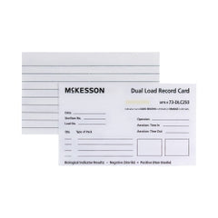 McKesson Dual Load Sterilization Record Card - Multi-Parameter Chemical Indicator, 3 x 5 Inch, White