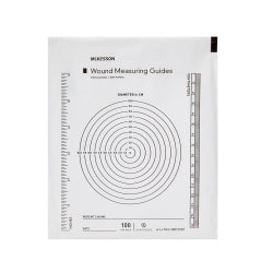 Professional Wound Measuring Guide - Clear Plastic, Dual Scale (Metric & English) - Single Use, Non-Sterile