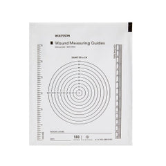 Professional Wound Measuring Guide - Clear Plastic, Dual Scale (Metric & English) - Single Use, Non-Sterile