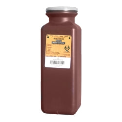 McKesson Sharps Container 1.7 Quart - Red Base Translucent Lid, Puncture Resistant Medical Waste Disposal