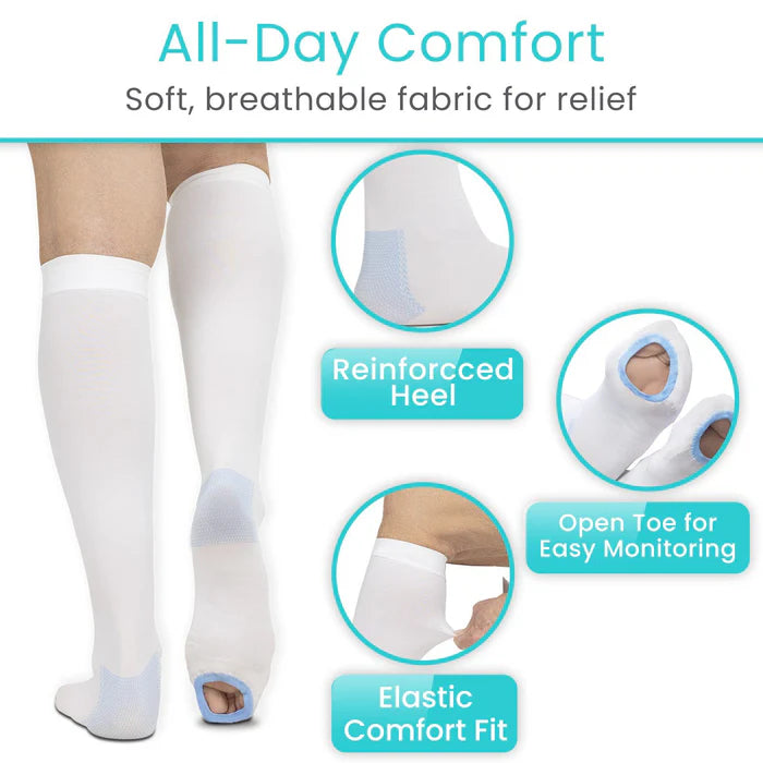Knee High Anti Embolism Stockings 15-20mmHg