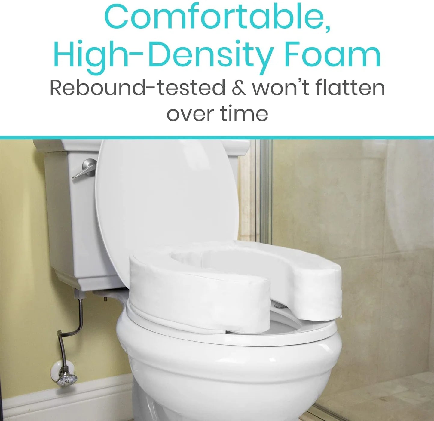 Cushioned Toilet Seat Riser (4 inch)